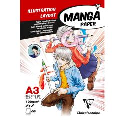 Layout Paper Pad MANGA ILLUSTRATIONS, A3