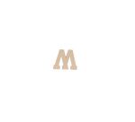 Kraft Letter 'M' 20cm - Kraft
