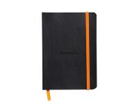 Rhodiarama carnet souple A6 144 pages dot papier ivoire 90g fermeture élastique - Noir