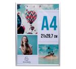 Cornice portafoto con profilo in alluminio A4 - Argento