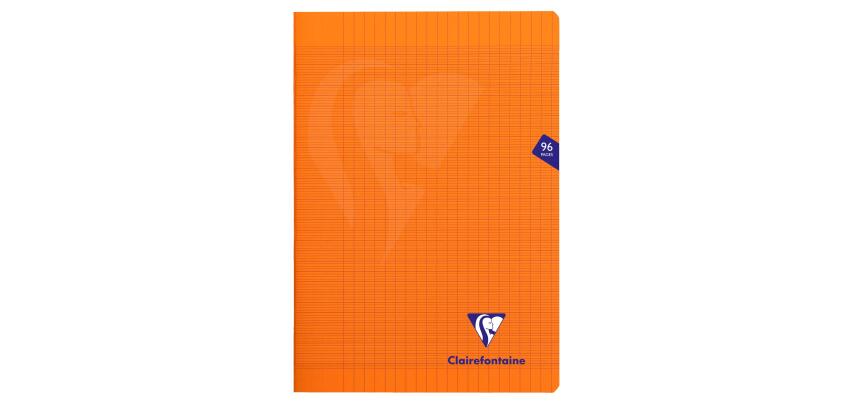 Cahier piqué Clairefontaine Mimesys A4 grands carreaux 96 pages