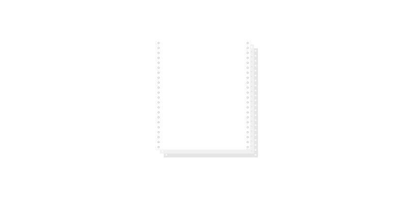 WHITE 3 PLY CARBONLESS COMP.PAP. 240X11'' - White