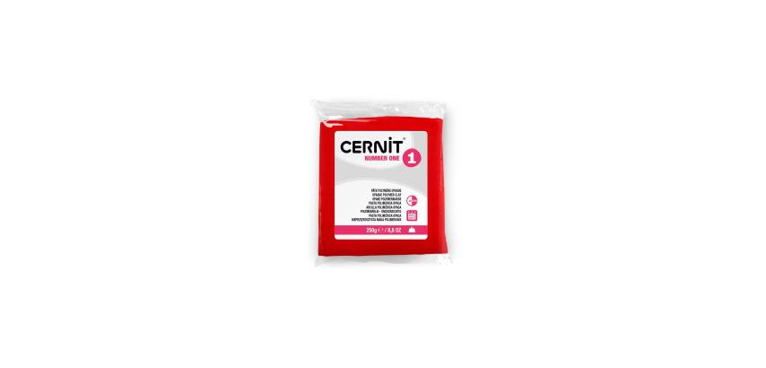 CERNIT - A Number one Polymer Clay Block - Baking Modelling Clay - Red colour - 250 g block - CE0900250400C - Red
