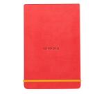 Rhodiarama Webnotepad rembordé rigide 9x14 cm 192 pages ligné microperforé papier ivoire 90g fermeture élastique - Corail