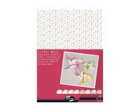 CARTON DÉCOR, Paquet de 40 feuilles 160g/m2 au format 25x35cm - Gribouillage - Multicolore