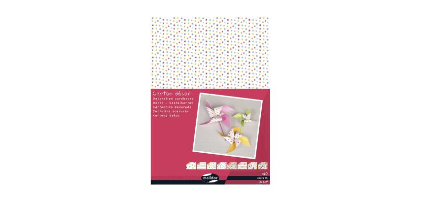 Pk 40bl decoratief karton 25x35cm - Griboui - Multicolor