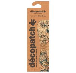 Décopatch 3 identieke bladen - ref 806. - Kastanje