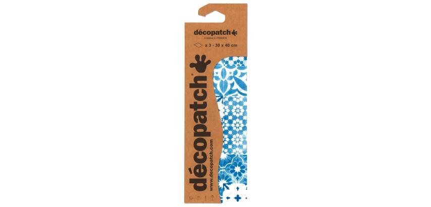 Pochette 3 Feuilles Identiques Ref 904 - Bleu
