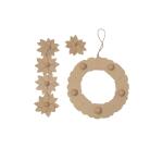 Couronne de fleurs 2x29x29cm - Kraft