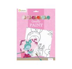 Graffy Paint, Faon, 20x20 cm - Rose
