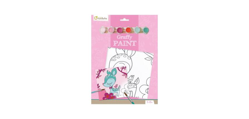 Graffy Paint, Faon, 20x20 cm - Rose