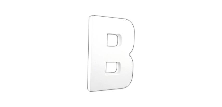 Lettre B 20,5cm - Blanc