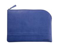Rhodiarama pochette zippée en simili cuir - taille M (16x22 cm) - Saphir