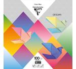 ORIGAMI, Pochette de 100 feuilles 70g/m2 au format 20x20cm - Multicolore