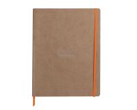 Rhodiarama cahier souple A4+ 160 pages ligné papier ivoire 90g - Taupe