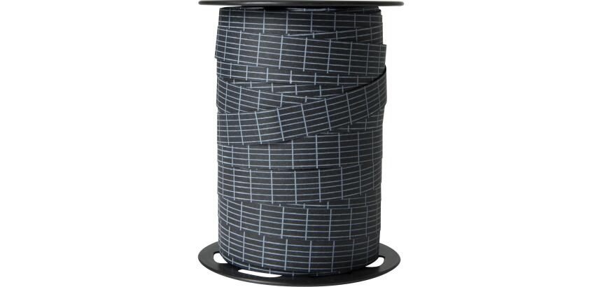 Bolduc bobine écriture noir 100mx15mm - Noir