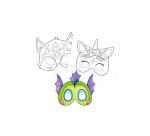 Graffy Pop Mask, Fantastische dieren - Violet