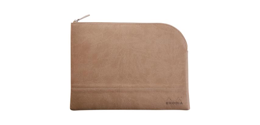 Rhodia Rhodiarama Zipped Pouch - 21 x 28cm - Taupe
