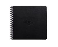 Rhodia Touch Mixed Media Book, papier Paint'On extra-blanc 250g - 15x15 cm, 64 pages - Noir