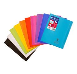 Cahier piqué Koverbook 17x22 cm 96 pages petits carreaux couverture polypropylène opaque 100% recyclé