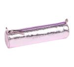 Céleste CUIR Trousse ronde Ø5,5x22 cm Rose