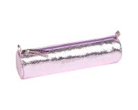 Céleste CUIR Trousse ronde Ø5,5x22 cm Rose