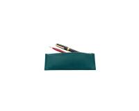 Trousse stylo en cuir, petit modèle - Vert émeraude