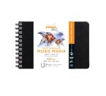 Rhodia Touch Mixed Media Book, papier Paint'On extra-blanc 250g - A6 paysage, 64 pages - Noir