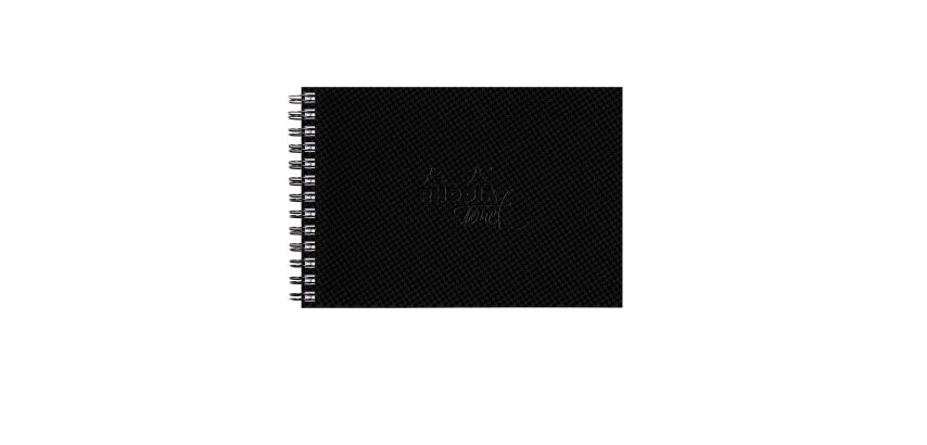 Rhodia Touch Watercolor Book, papier grain fin 100% coton 300g - A6 paysage, 40 pages - Noir