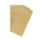 Sachet de 50 pochettes kraft, 16x30+5cm, coeurs - Or