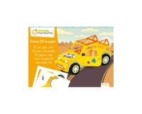 Boîte créative, Pliages 3D, Voiture - Jaune