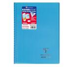 Cahier reliure intégrale enveloppante Koverbook A4 160 pages grands carreaux couverture polypropylène transparent - Assortis