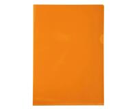Etui carton de 100 pochettes coin PVC lisse haute résistance 13/100e - A4 - Orange