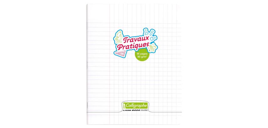 Heft Praktische Übungen genäht 8000 POLYPRO 17x22 cm 96 Seiten große Quadrate + uni 90 g - Farblos