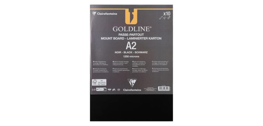 Goldline contrecollé pour passe-partout paquet 10F A2 1,25mm - Noir