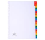 Intercalaires Imprimés alphabétiques carte blanche 160g - 20 positions - A4 - Blanc