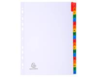 Intercalaires Imprimés alphabétiques carte blanche 160g - 20 positions - A4 - Blanc