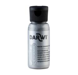 DARWI Kalte Keramikfarbe, Flasche 50ml, Silber - Silber