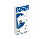 Paquet de 50 Enveloppes Blanches DL-110x220mm - Auto-Adhésives - 90g/m2 - Blanc