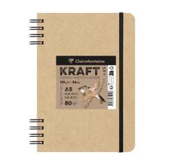 Kraft dubbele spiraal schrift 80V A5 115g