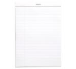 Bloc agrafé Rhodia N°18 21x29,7 cm 80 feuillets ligné avec marge 80g - Blanc
