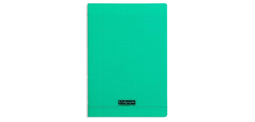 Cahier piqué 8000 POLYPRO A4 140 pages grands carreaux 90 g - Vert