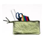 CUIRISÉ Grande Pochette 2 compartiments 22x11 cm - Vert