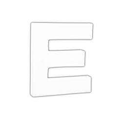 Letter 12cm, E. - Wit