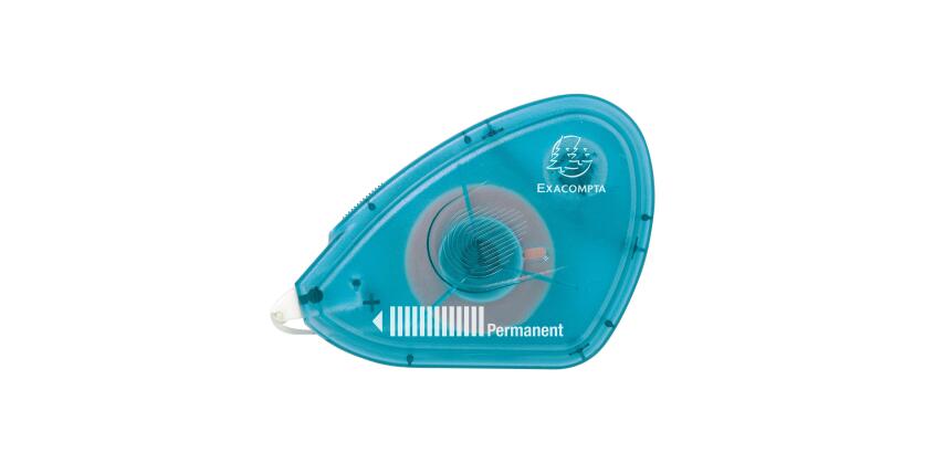 Exacompta - Cod. 12996E - 1 Colla roller biadesivo permanente per foto - 13 metri - Turchese