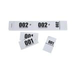 Carnet de 50 tickets vestiaires numérotés de 3 volets (dont 2 volets avec trous) - Format 20x3 cm