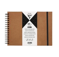 Album à personnaliser de 40 feuilles 200g/m2 au format 27x20cm - Kraft