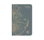 Notizheft 9x14 cm FOREVER PREMIUM, 100% recycelt, 48 Blatt kariert, Weißes Recyclingpapier 90g - Sortiert