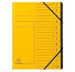 Exacompta Stapled Multipart file with Elastic (12 compartments, A4)