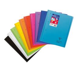 Koverbook Collegeblock A4+ 80 Blatt liniert, Einband aus transparentem PP, Farben sortiert - Sortiert